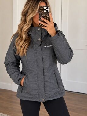 Columbia Women’s Interchange 3-in-1 Insulated Winter Jacket Gray Small
